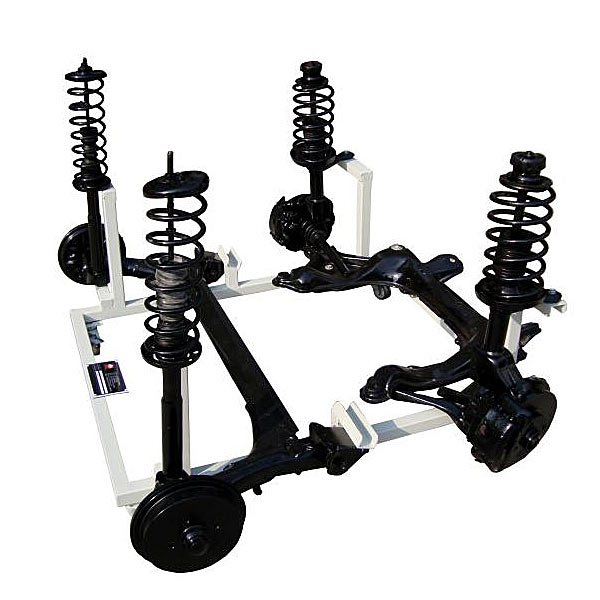 整車懸架結(jié)構(gòu)系統(tǒng)展示與拆裝實訓(xùn)臺,全車懸架結(jié)構(gòu)實訓(xùn)裝置